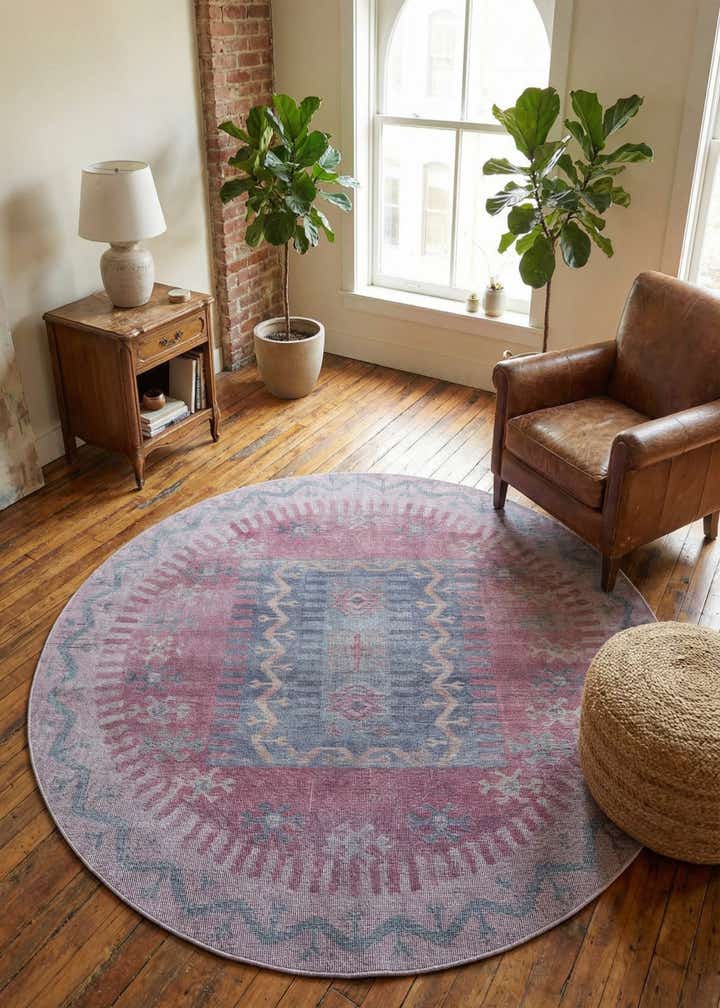 7' 10 x 7' 10 Washable Sisu Round Rug