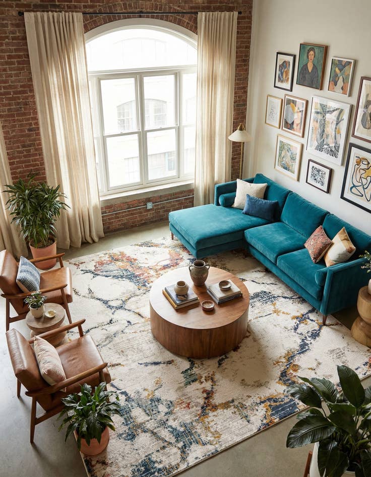 Detail image of 10' 2 x 10' 2 Gemstone Square Rug