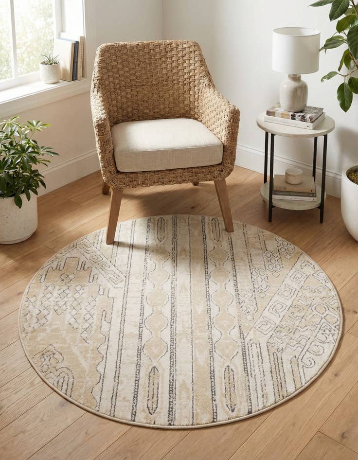 Detail image of 3' x 3' Oregon Round Rug