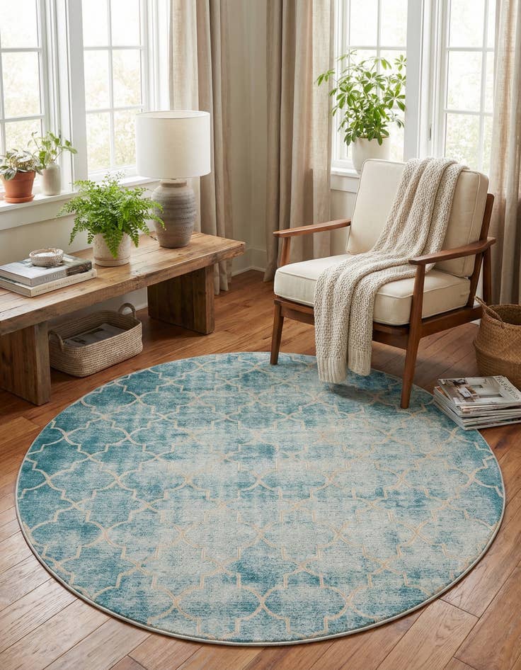 Detail image of Jill Zarin 5' 3 x 5' 3 Uptown Lincoln Center Round Rug
