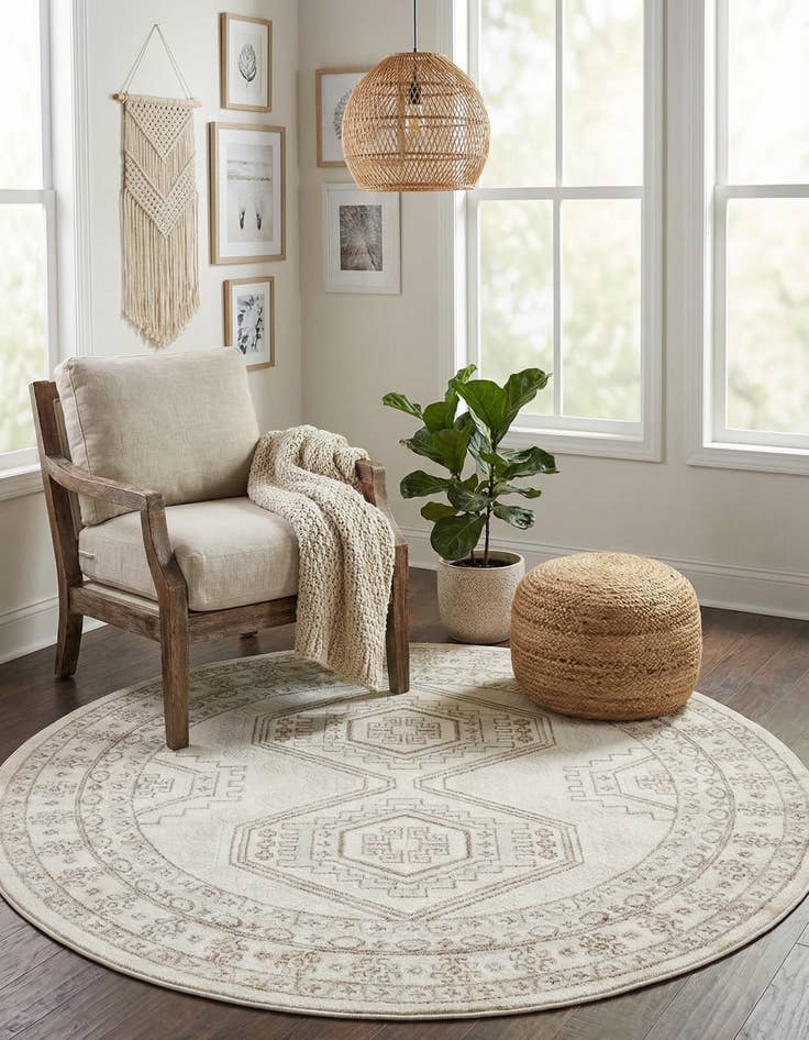 Detail image of 5' 3 x 5' 3 Charlotte Round Rug