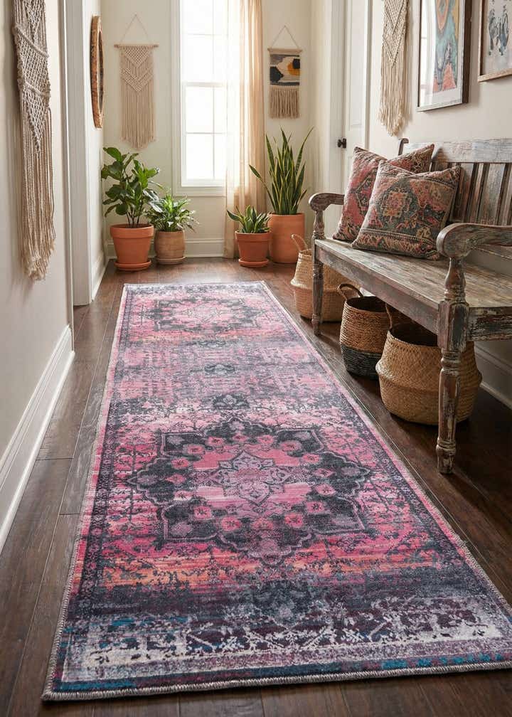 2' 7 x 12' Washable Renaissance Runner Rug