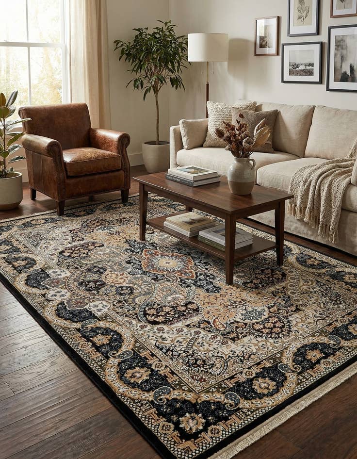 Detail image of 5' 3 x 8' Nain Design Rug