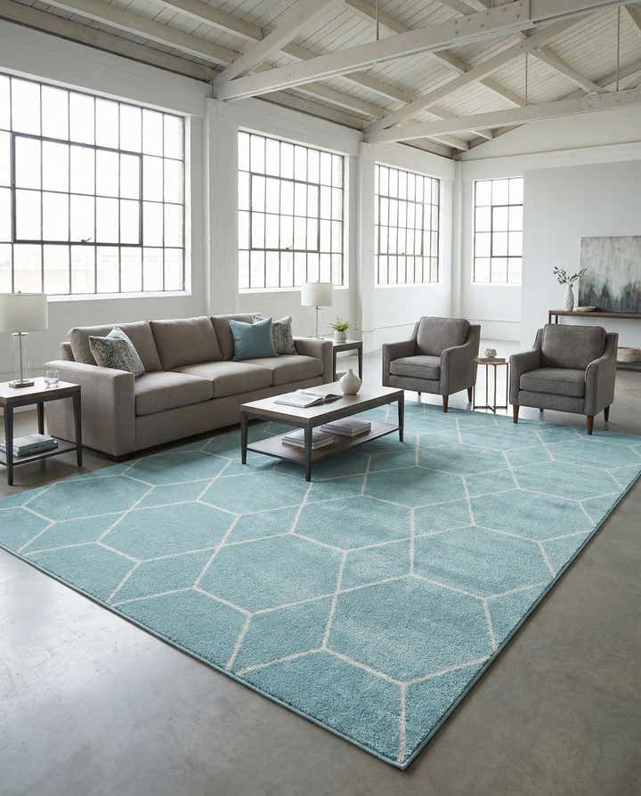 10' x 14' Lattice Frieze Rug