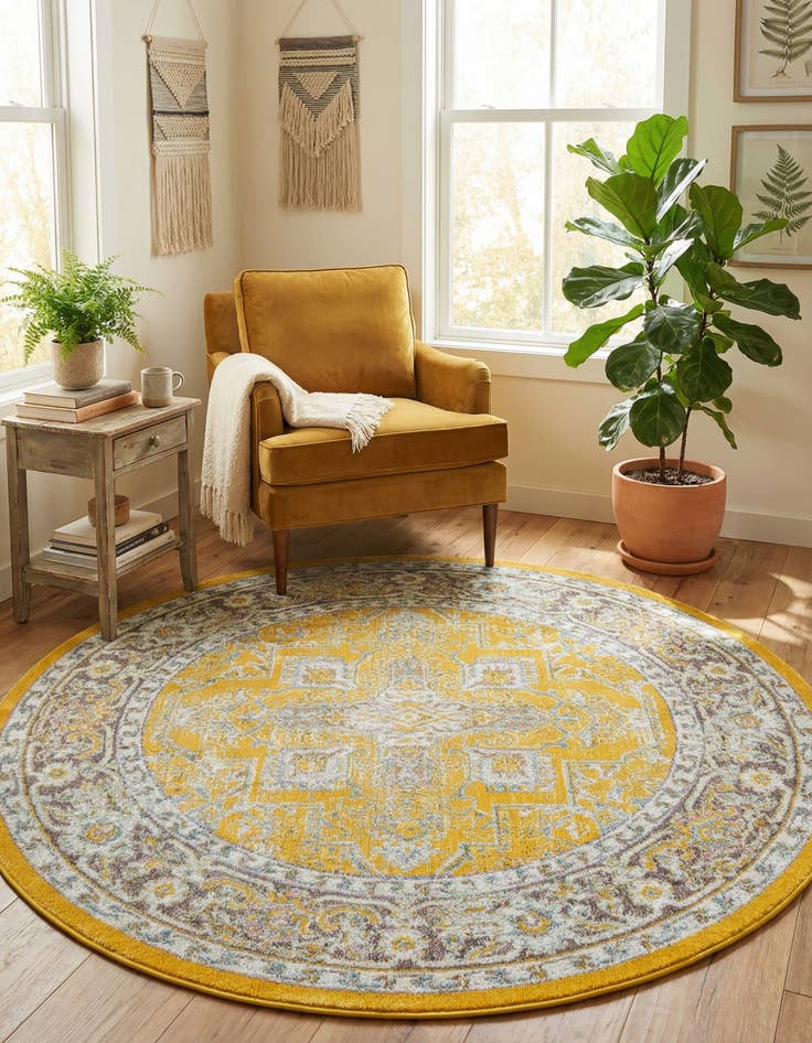 Detail image of 5' 5 x 5' 5 Santiago Round Rug