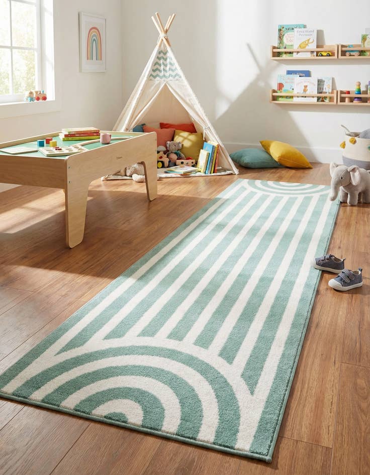 Detail image of 2' x 6' Whimsy Kids Runner Rug