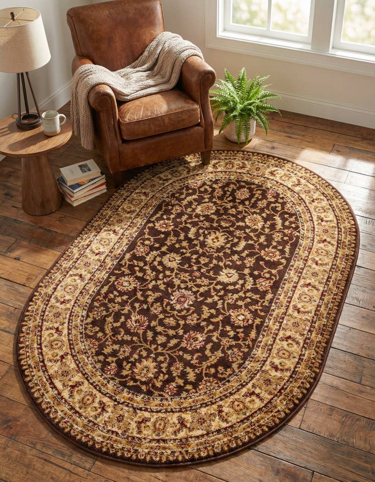 Detail image of 4' x 6' Classic Agra Oval Rug