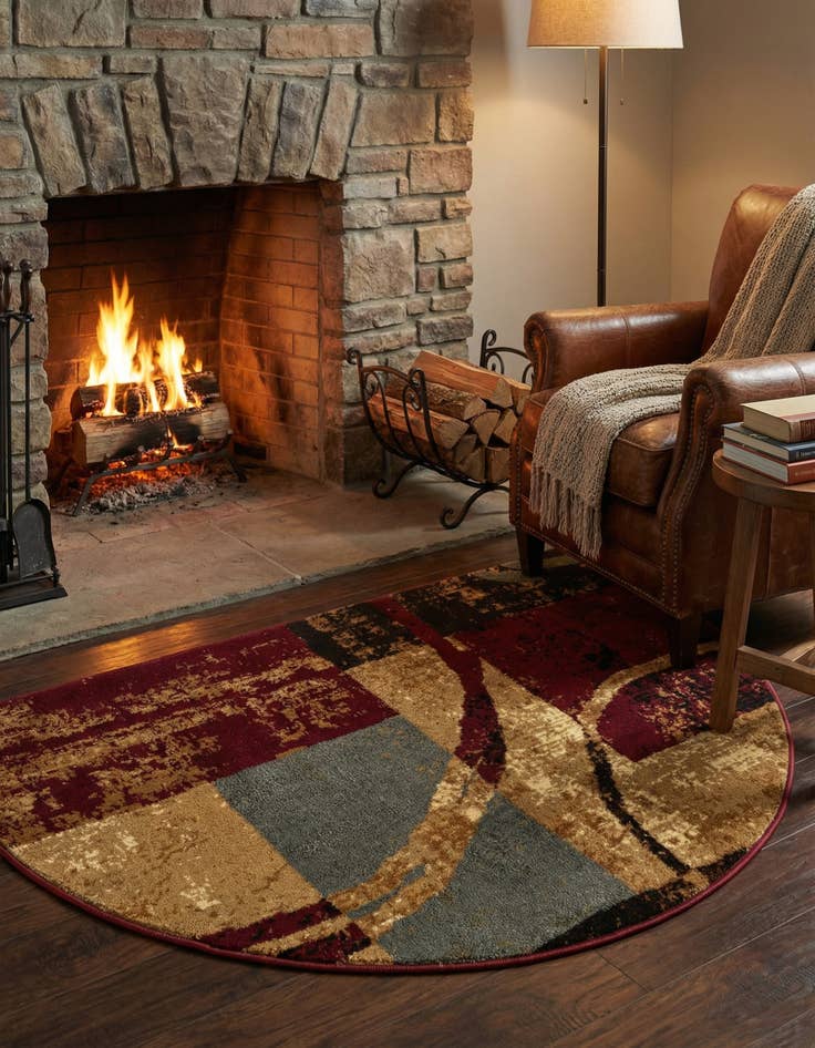 Detail image of 2' 7 x 4' Cafe Hearth Rug