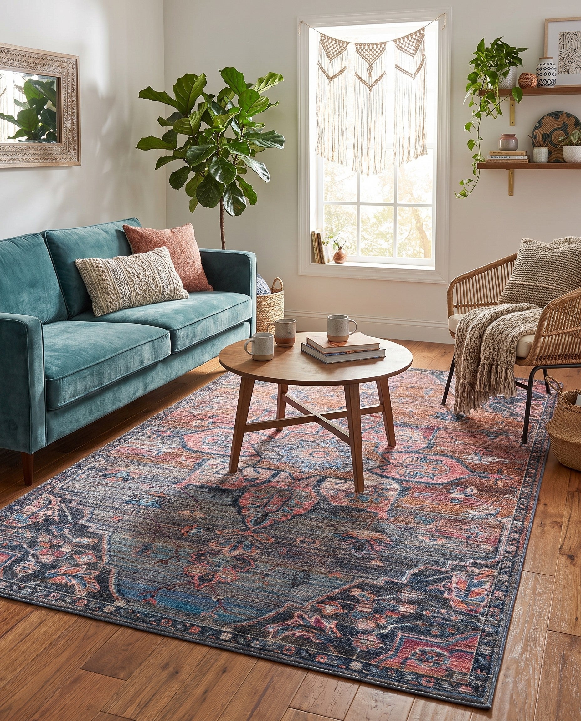 5' 3 x 8' Washable Nostalgia Rug
