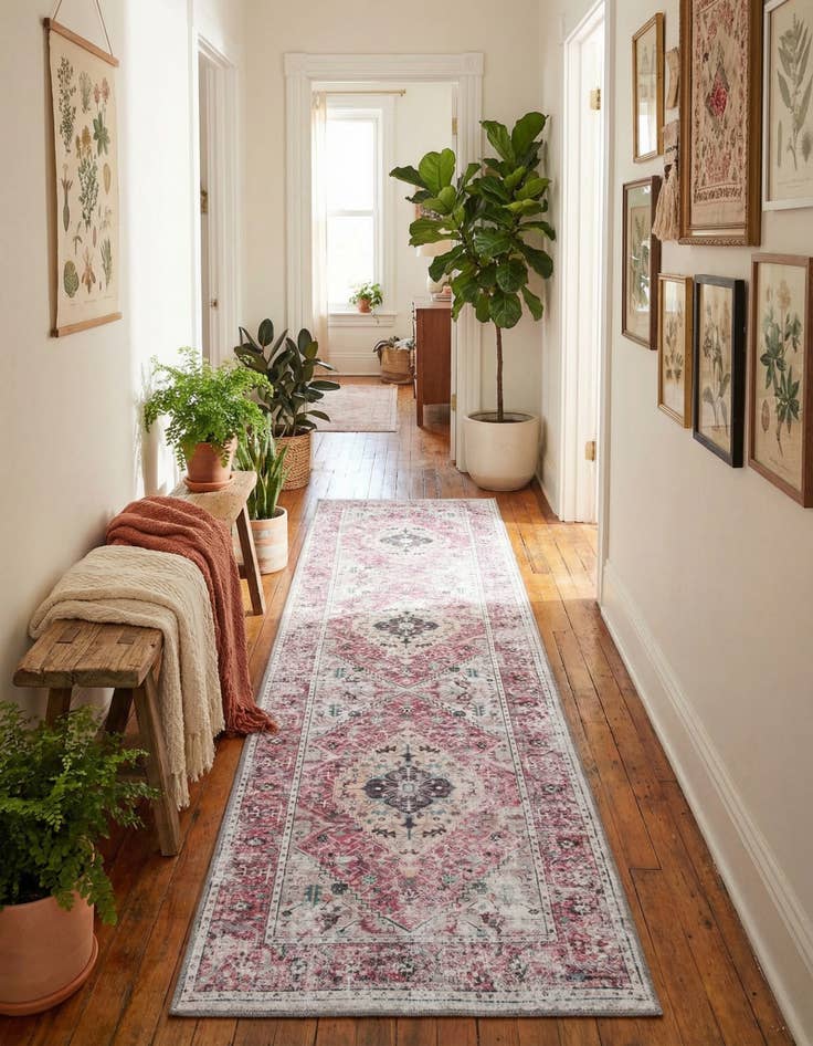 Detail image of 2' 7 x 10'  Washable Yara Runner Rug