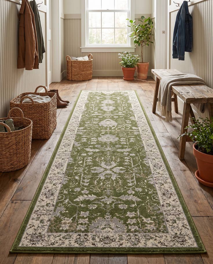 Detailfoto van 60cm x 245cm Kamala Washable Loper Vloerkleed