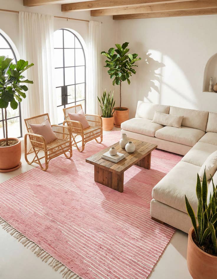 Detail image of 10' x 14' 1  Hand Woven Chindi Cotton Rug