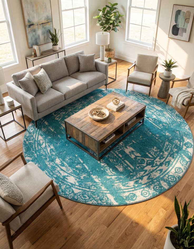 Detail image of 2' x 7' 10 Lennon Round Rug