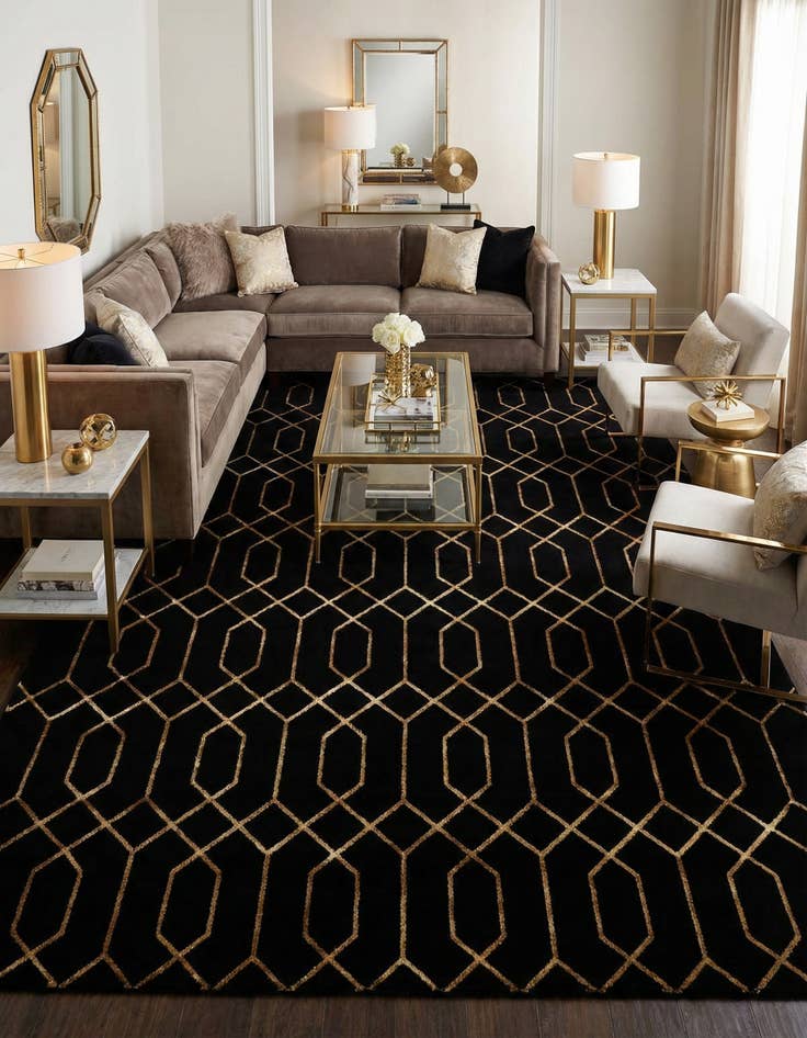 Detail image of 9' x 12'  Marilyn Monroe&trade; Glam Trellis Rug