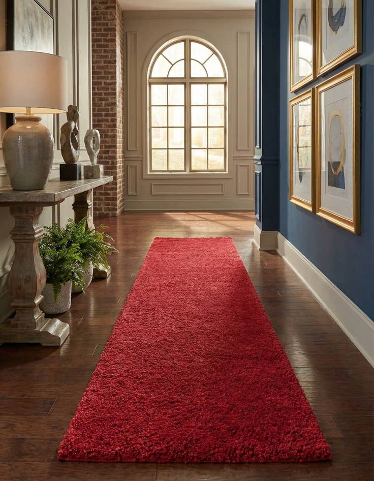 Detail image of 2' 2 x 13' Solid Frieze Runner Rug