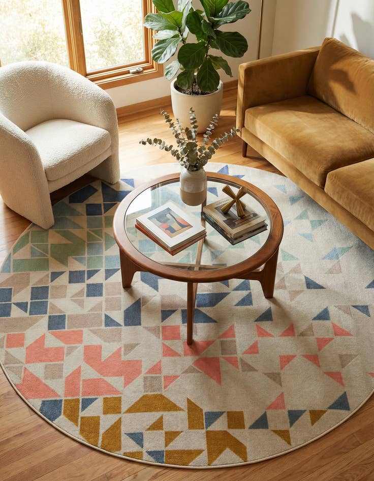 Detail image of 7' x 7' Lotus Round Rug