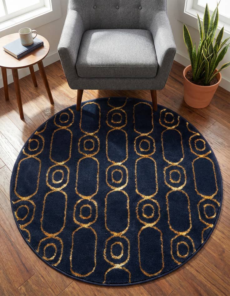 Detail image of 3' x 3' Vogue Geo Round Rug