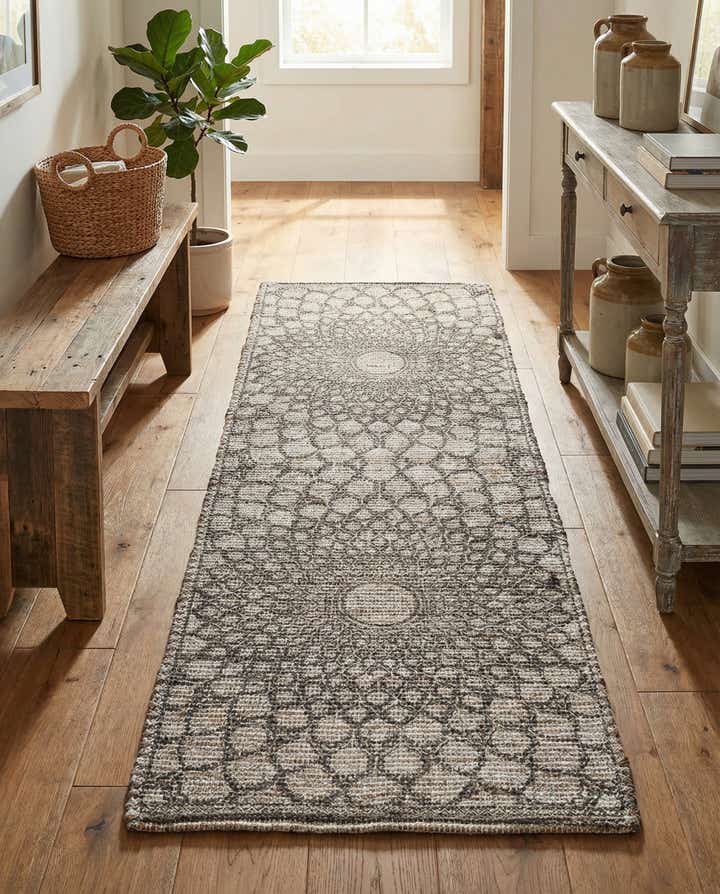 2' 2 x 6' 1 Hand Woven Chenille Jute Runner Rug