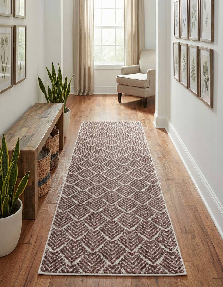 Detail image of 2' x 6' Eco Trellis Runner Rug