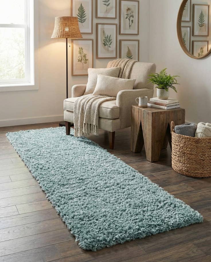 Detail image of 2' x 7' Zermatt Shag Runner Rug