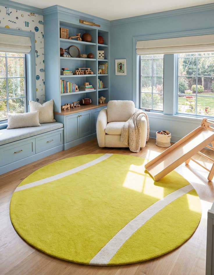 Detail image of 7' 10 x 7' 10 Playtime Kids Wool Freeform Rug