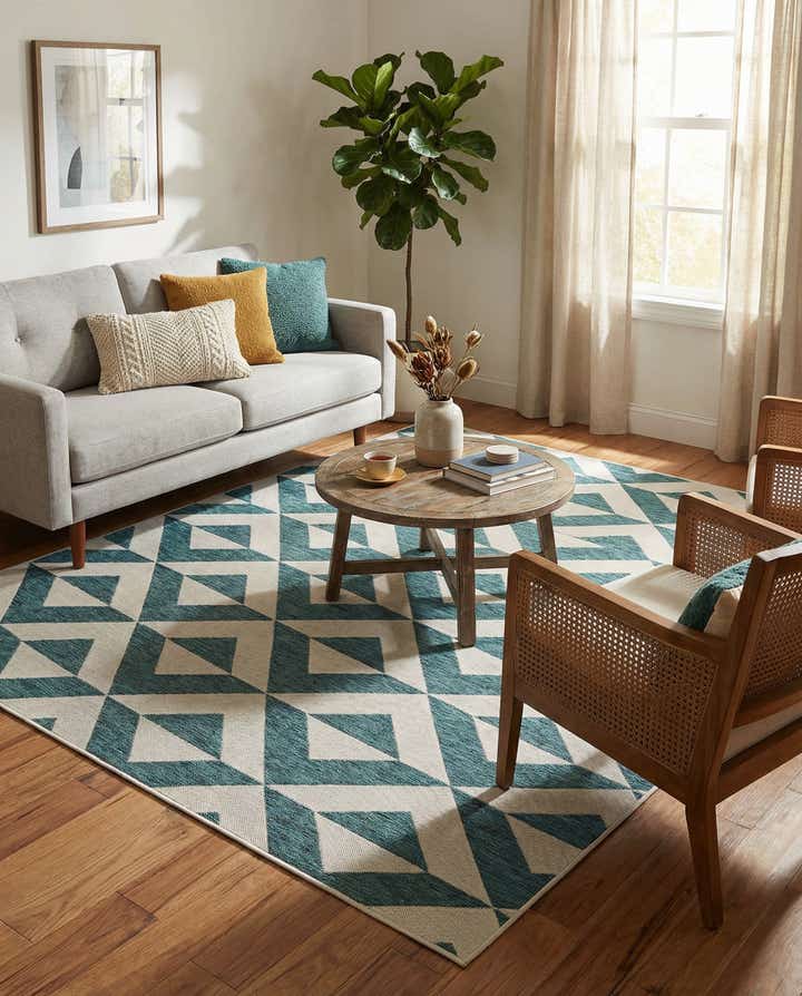 7' 10 x 7' 10 Easy-Clean Jill Zarin Napa Indoor / Outdoor Square Rug