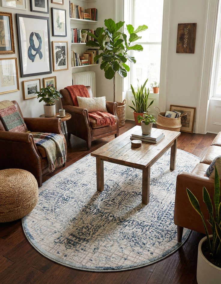 Detail image of 4' x 6' Derbyshire Oval Rug