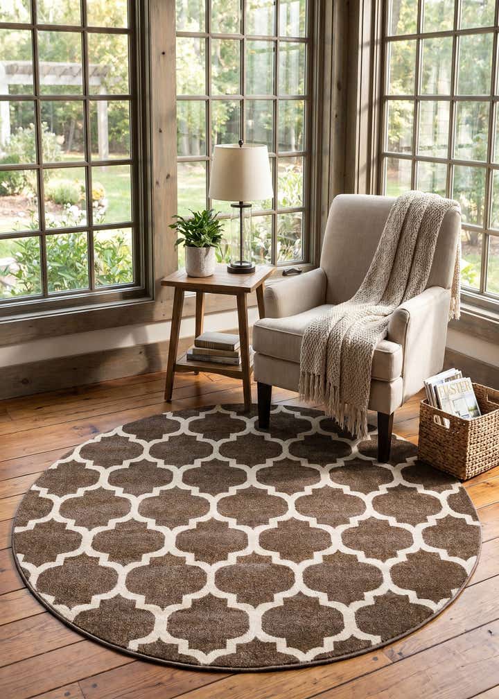 6' x 6' Trellis Round Rug