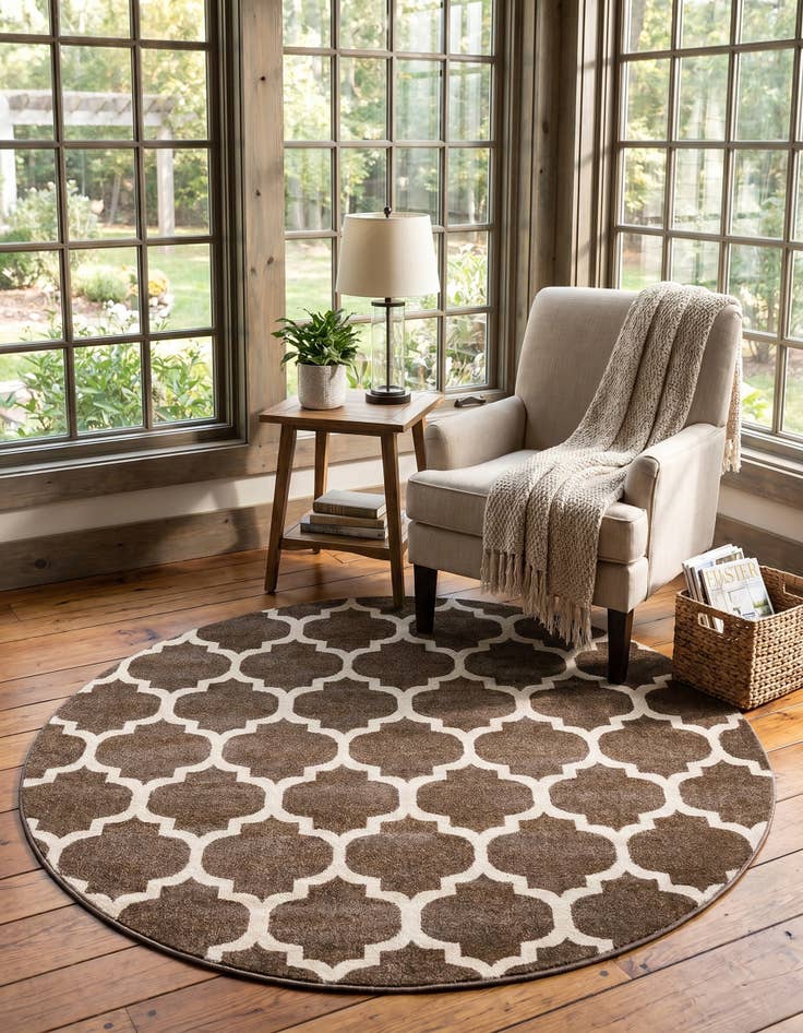 Detail image of 6' x 6' Trellis Round Rug