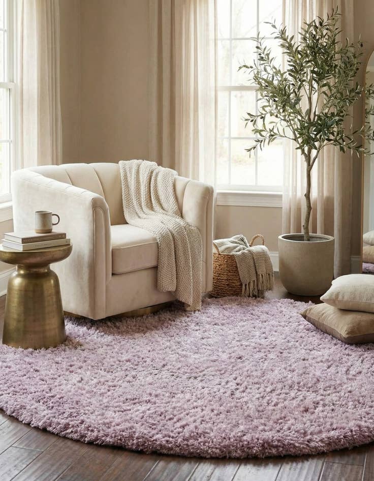 Detail image of 6' 7 x 6' 7 Infinity Shag Round Rug