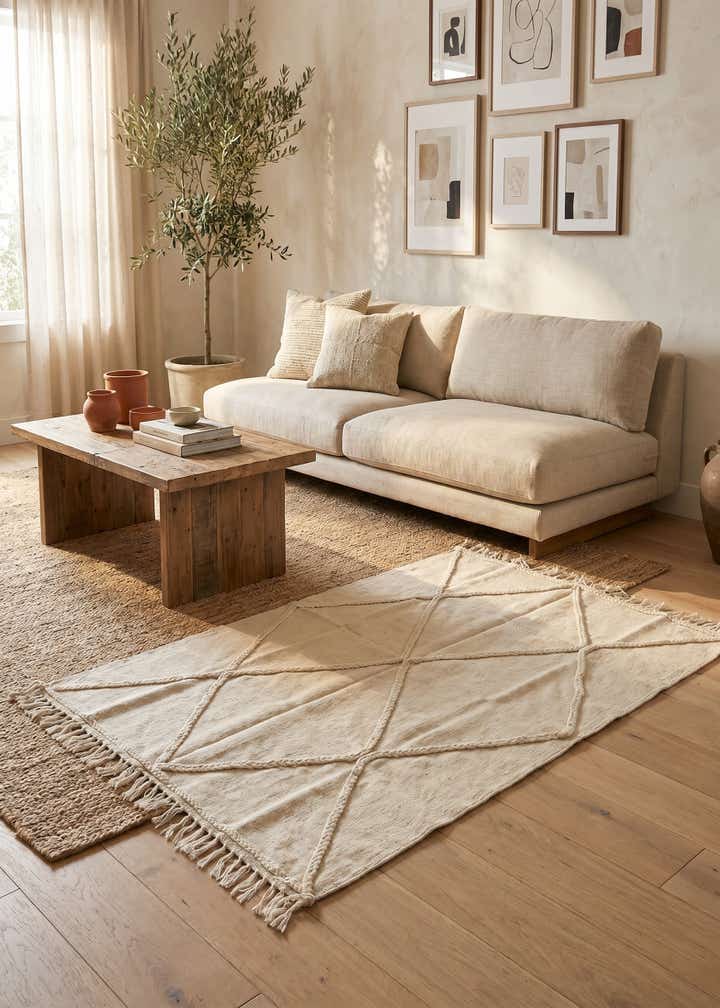 3' 3 x 4' 9 Hand Woven Kilim Modern Wool Rug