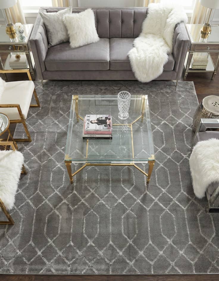 Detail image of 7' 10 x 7' 10  Marilyn Monroe&trade; Glam Trellis Square Rug