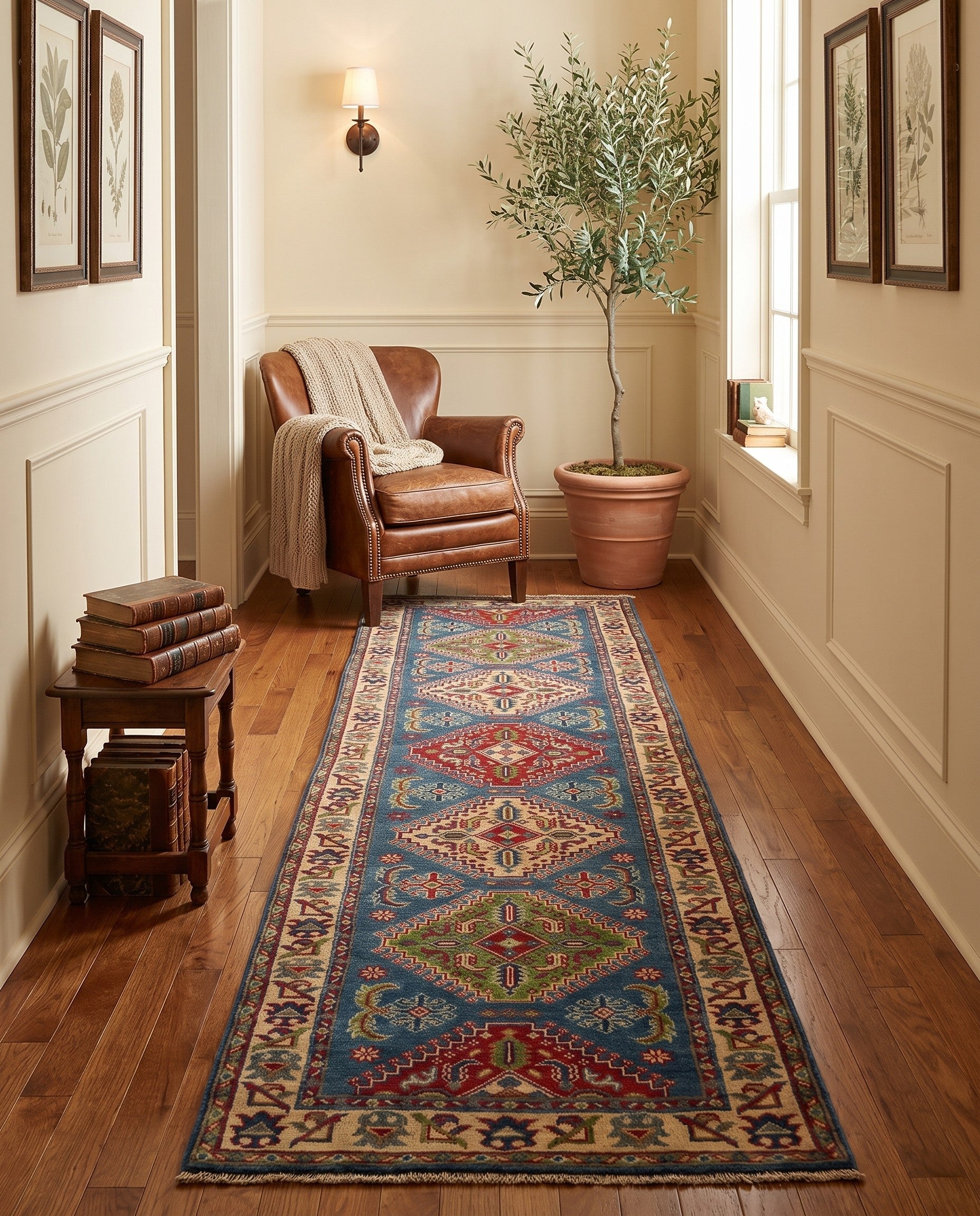 Detail image 3 of 11: 2' 6 x 9' 7 Hand Knotted Kazak Runner Rug