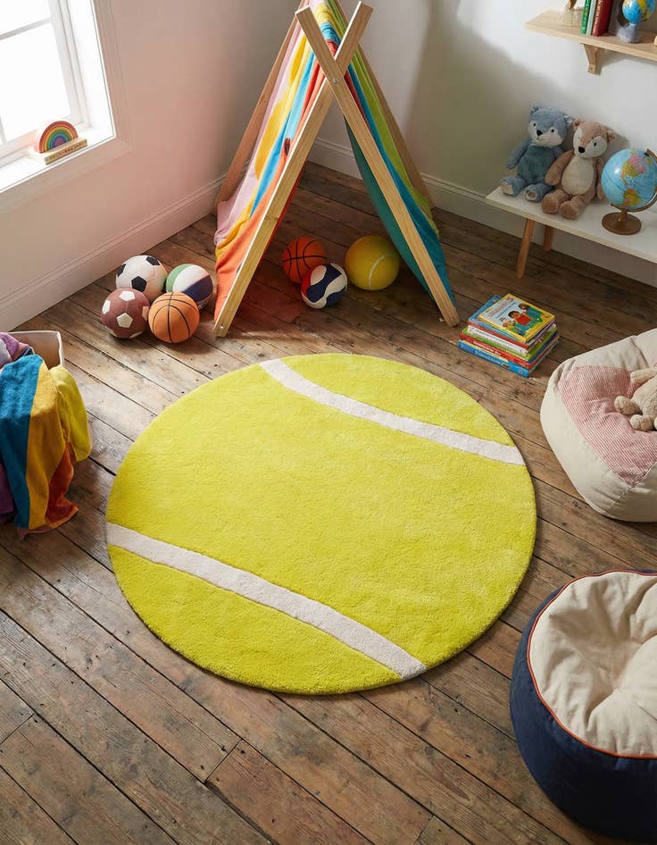 Detail image of 4' 1 x 4' 1 Playtime Kids Wool Freeform Rug