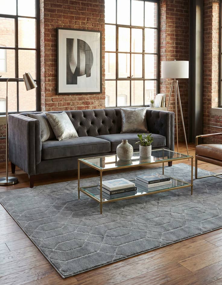 Detail image of 5' 3 x 8' Marilyn Monroe&trade; Glam Trellis Rug