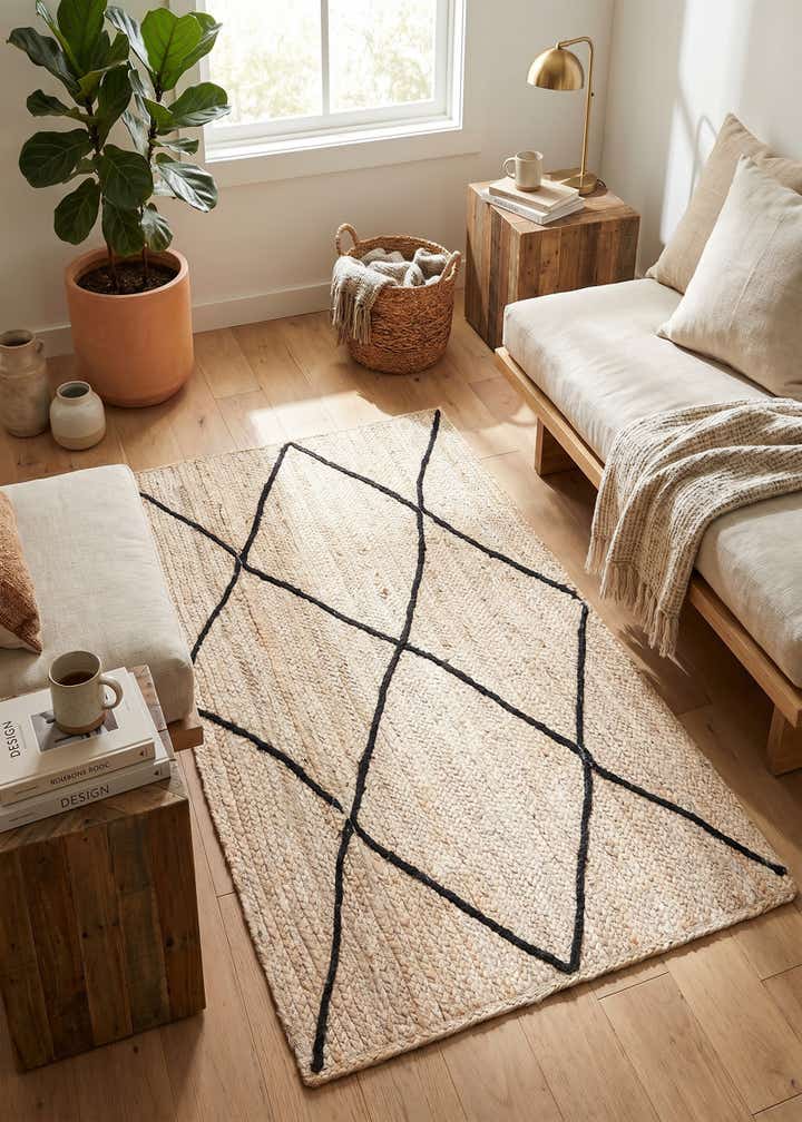 3' 3 x 5' 1 Handmade Braided Jute Rug