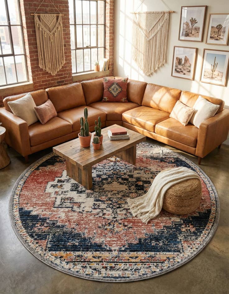 Detail image of 7' x 7' Tucson Round Rug