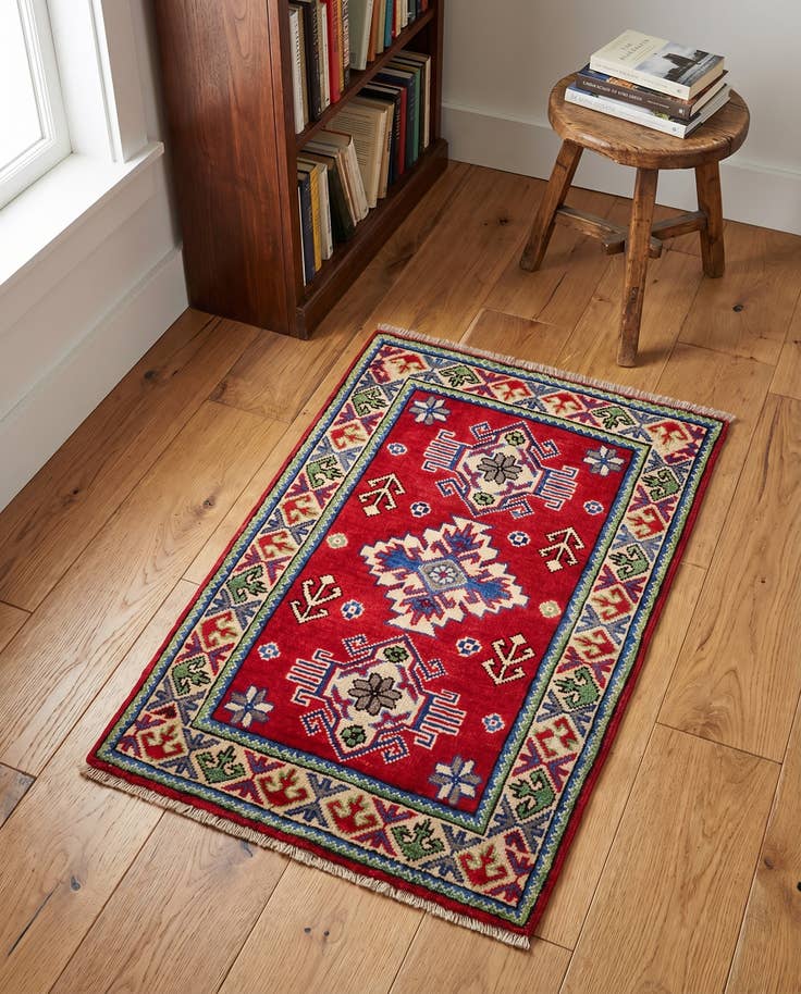 Detail image of 2' x 3' Hand Knotted Kazak Rug