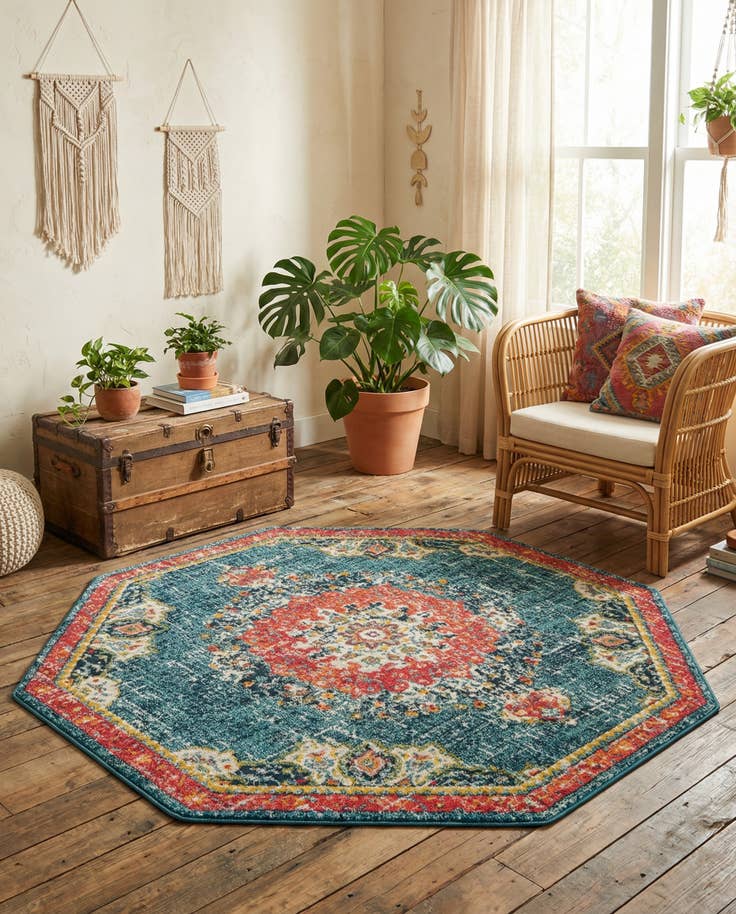 Detail image of 6' x 6' Madeline Octagon Rug