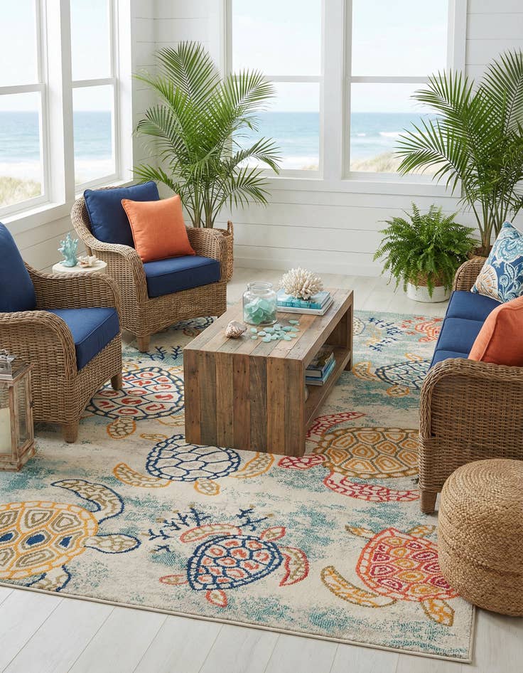 Detail image of 7' 1 x 10' Washable Amalfi Rug