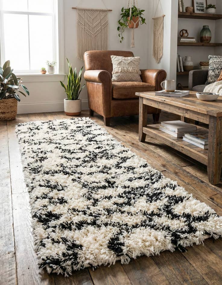 Detail image of 2' x 6' Infinity Shag Runner Rug