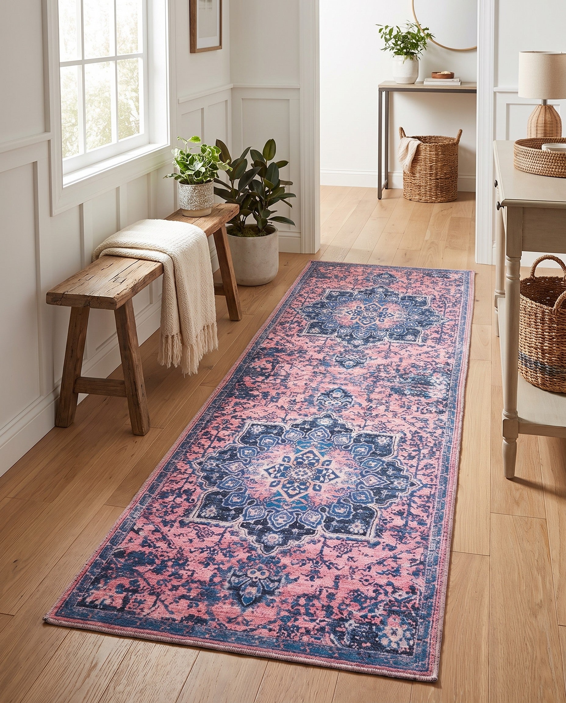 2' x 6' Washable Francesca Runner Rug