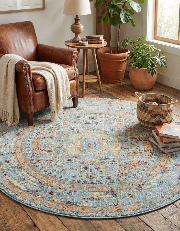 Detail image of 5' 3 x 5' 3 Alexis Round Rug