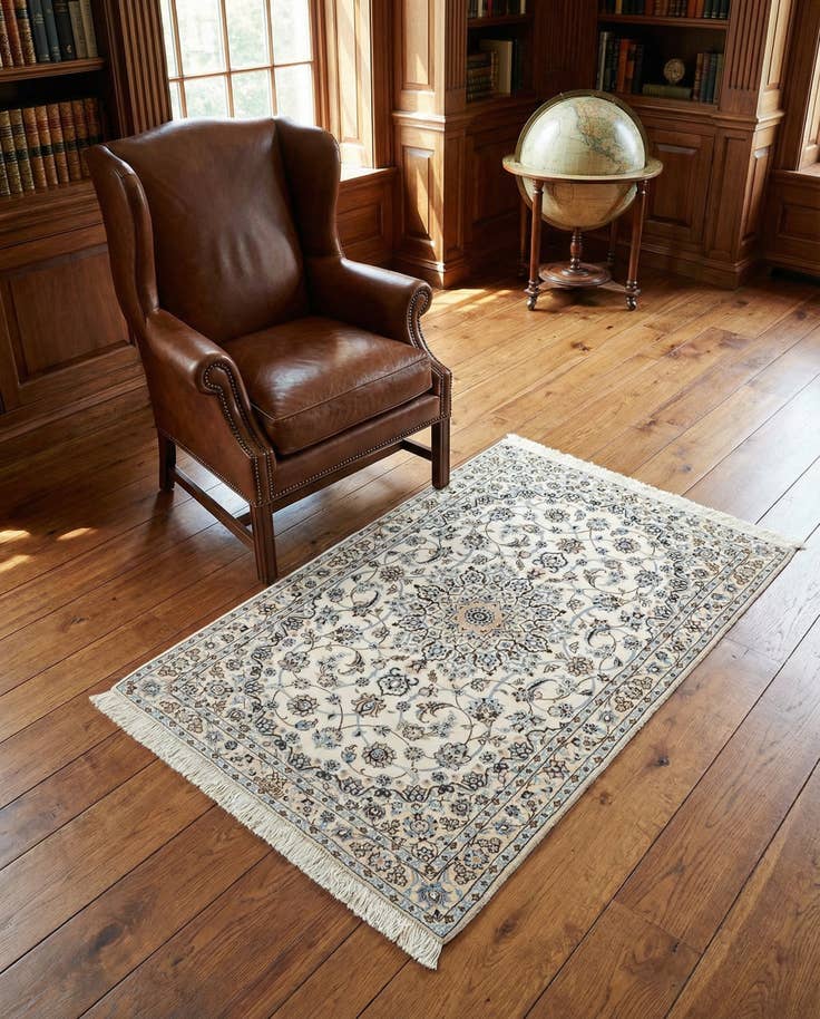 Detail image of 3' 5 x 5' 1 Hand Knotted Nain Rug