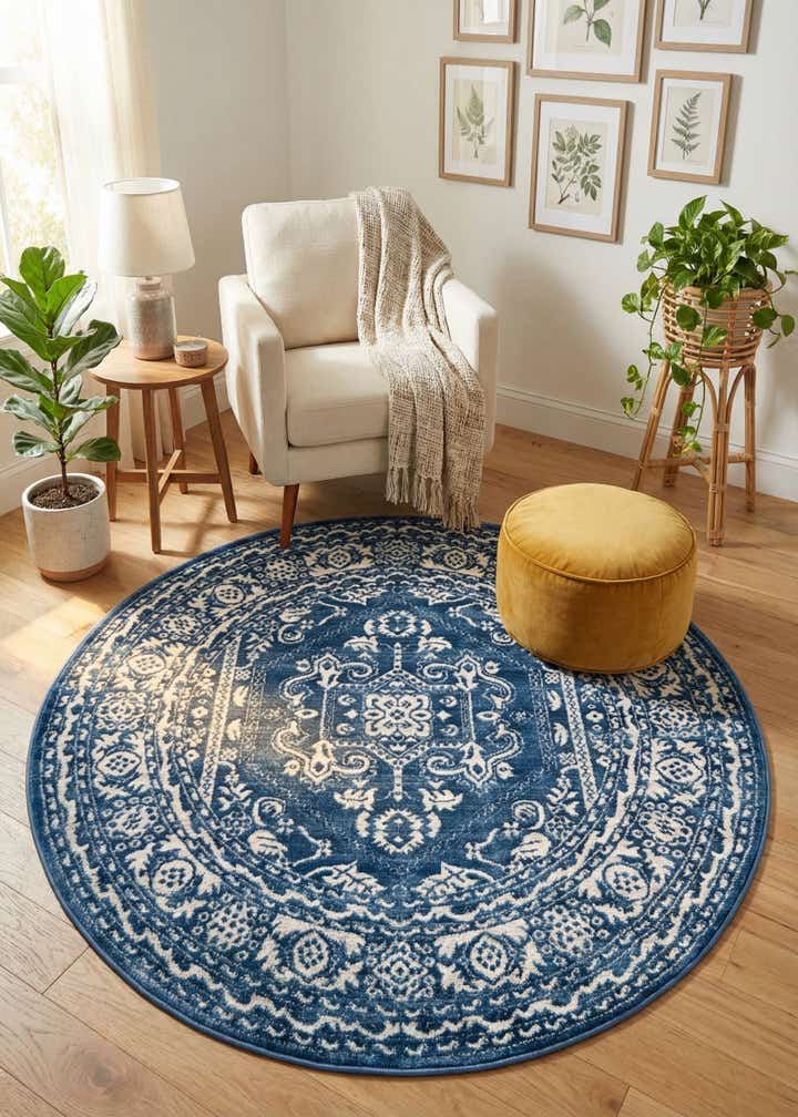 5' x 5' Boston Round Rug