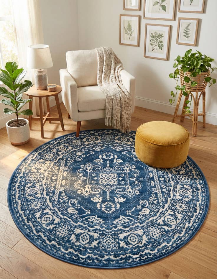 Detail image of 5' x 5' Boston Round Rug