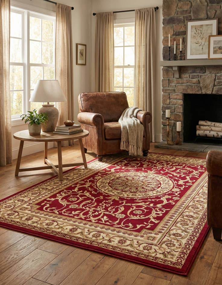 Detail image of 6' x 9' Classic Aubusson Rug