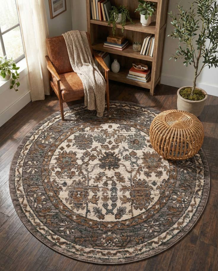 Detail image of 5' x 5' Grand Tradition Round Rug