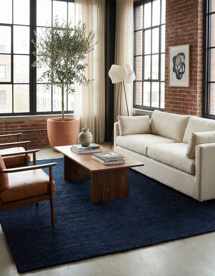 Detail image of 7' 10 x 10'  Hand Woven Lana New Zealand Wool Rug