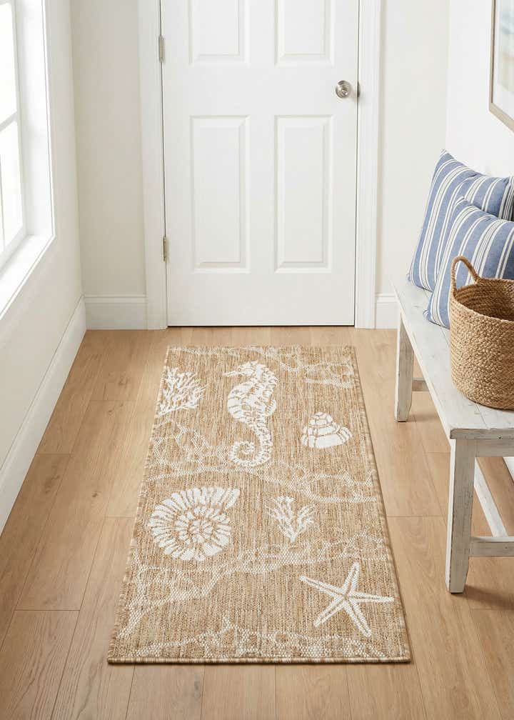 2' x 4' Easy-Clean Coastal Indoor / Outdoor Runner Rug
